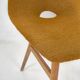 2 chaises en bois et tissu, vers 1950