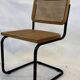 Ensemble de 4 chaises Cesca B32 conçues par Marcel Breuer, cadre noir.