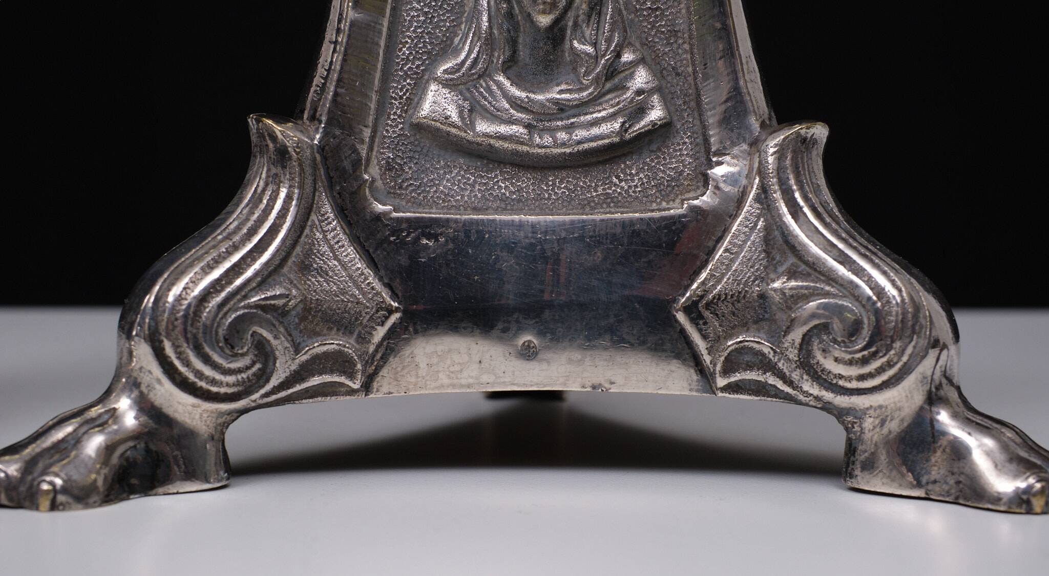 Antique Silver plated France church candle sticks 1850s