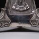 Bougeoirs d'église antiques plaqués argent, France, années 1850