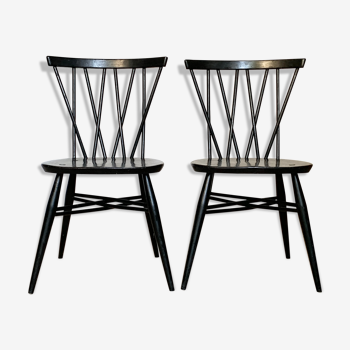 Vintage Ercol bar chairs pair