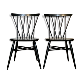 Vintage Ercol bar chairs pair