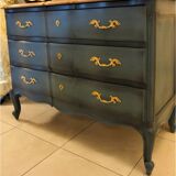 Blue crossbow dresser with brass handles
