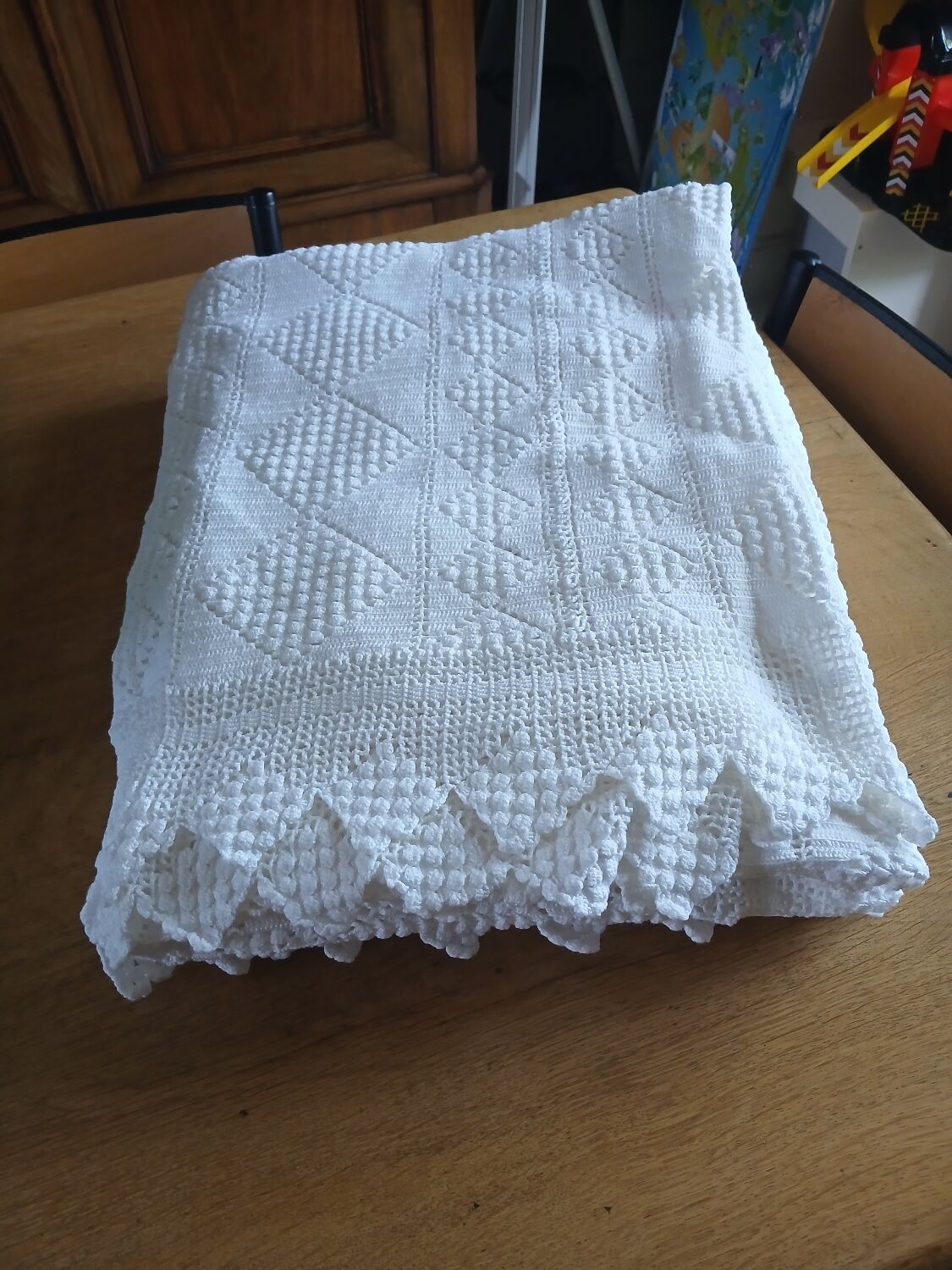 2 antique crochet bedspreads