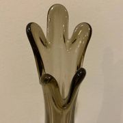 Vintage smoked glass vase