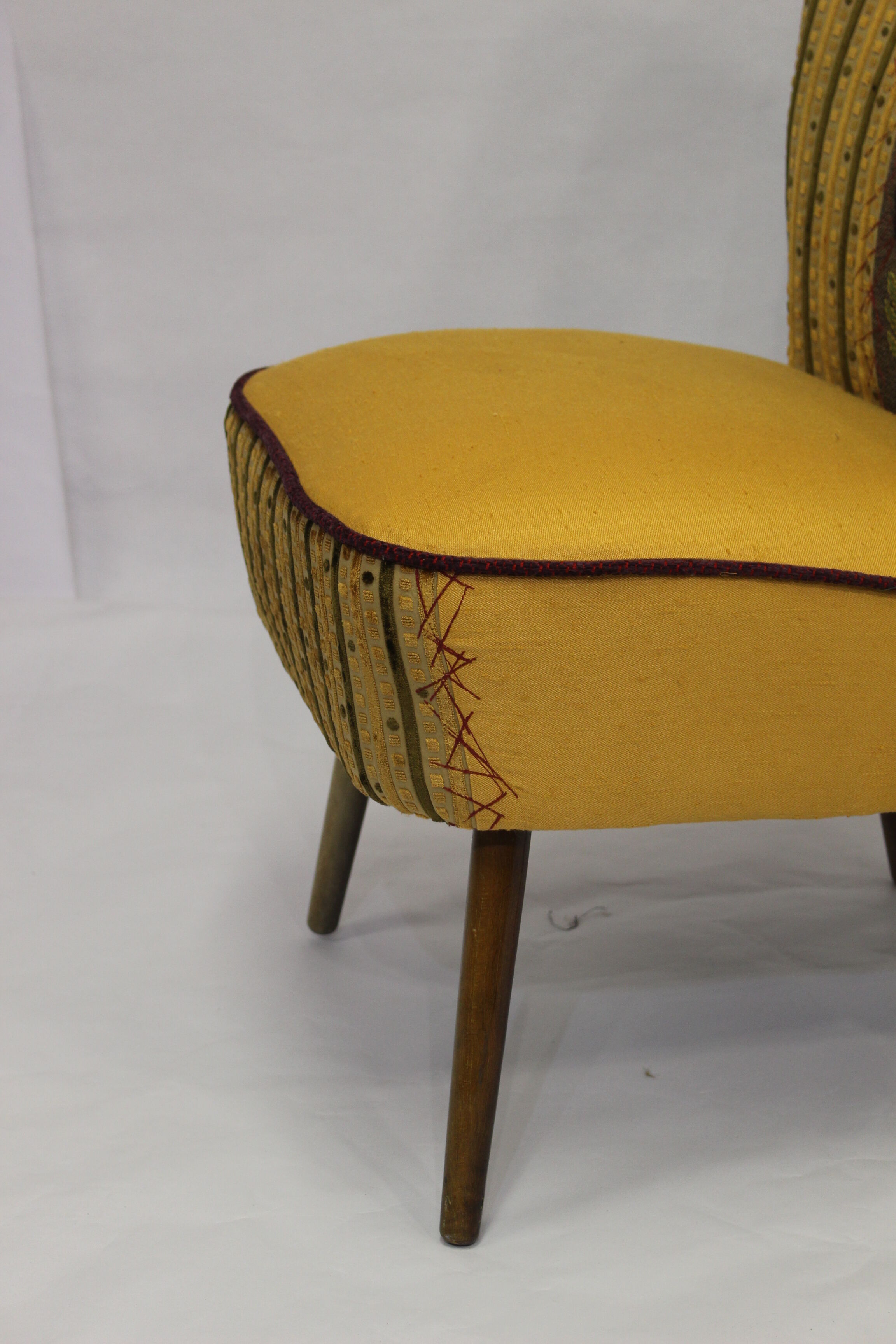 Chair vintage year 50 tissue "Lelièvre"