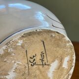 Signed hand made jar with floral motiv Country Side