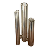 Triple vase "Organ" metal Space Age