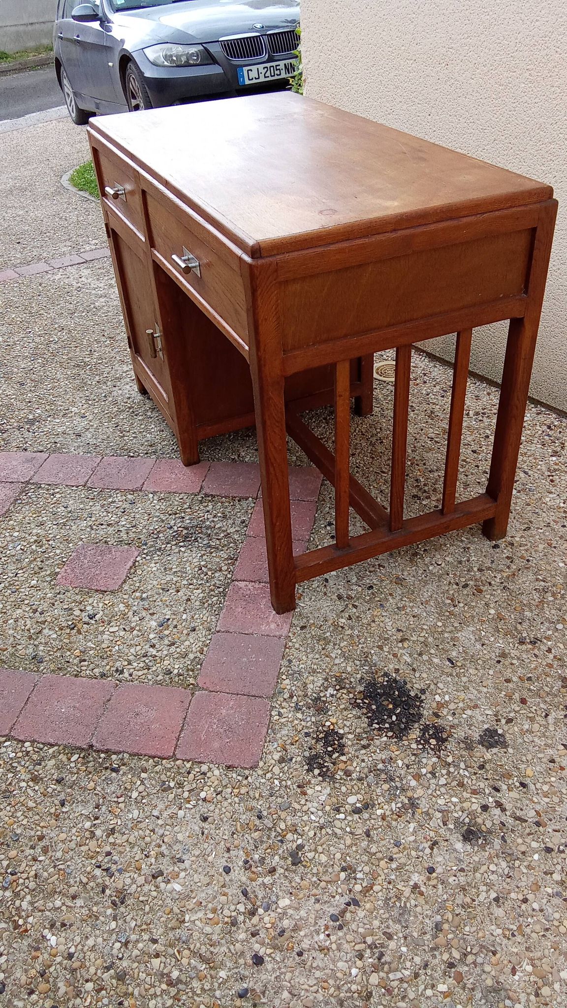 Old vintage wooden desk