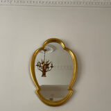 Miroir bois doré 1950 Hollywood Regency