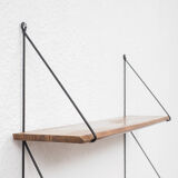 Wall shelf, 1960s, solid beech wood