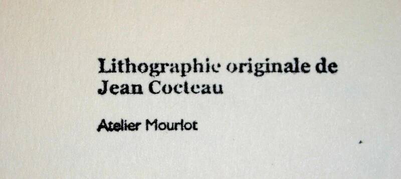Jean Cocteau: The Kiss, original lithograph