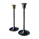 Pair of brass candle holders