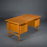 Model 75 Teak Desk by Gunni Omann for Omann Jun Furniture Factory, 1960s