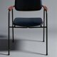 Armchair Eugen Schmidt, black faux leather model Coraline for Airborn 1960.