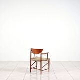 Set of model '317' & '316' by Hvidt & Molgaard-Nielsen for Søborg, fresh weaving