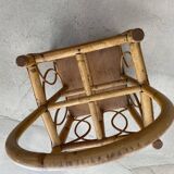 Rattan and bamboo bottle holder