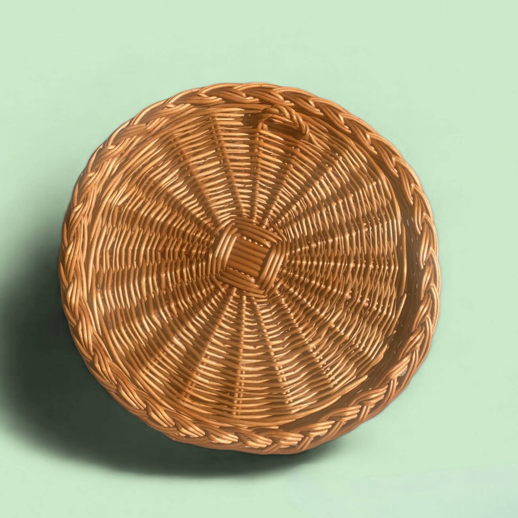 Vintage wicker laundry basket