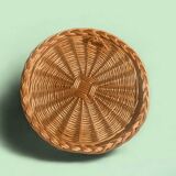 Vintage wicker laundry basket