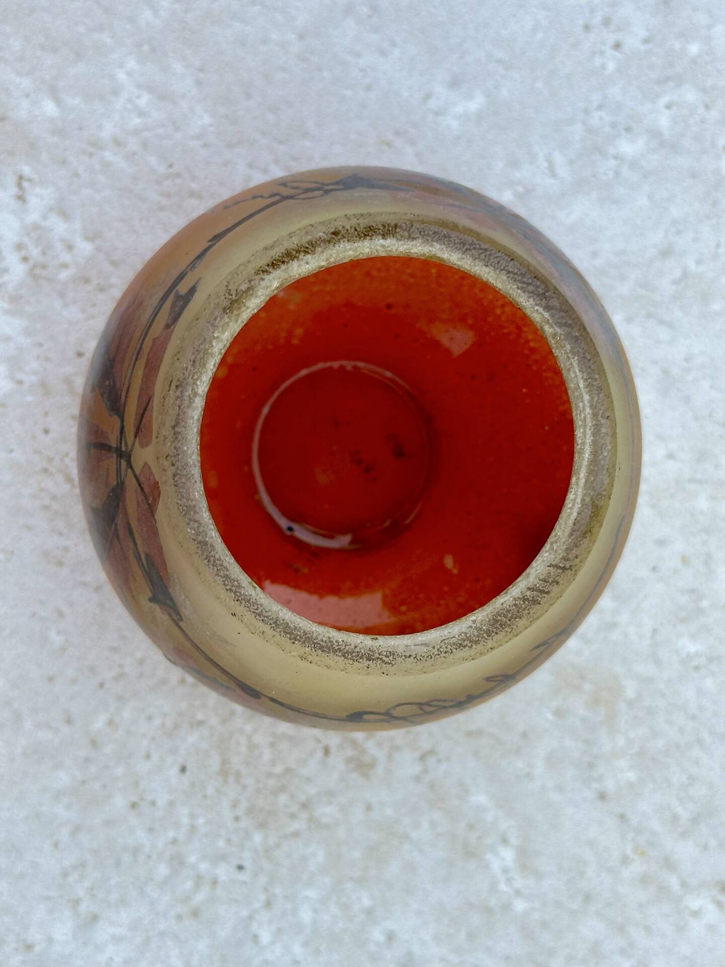 Vase miniature en verre dépoli par Jean -Simon Peynaud