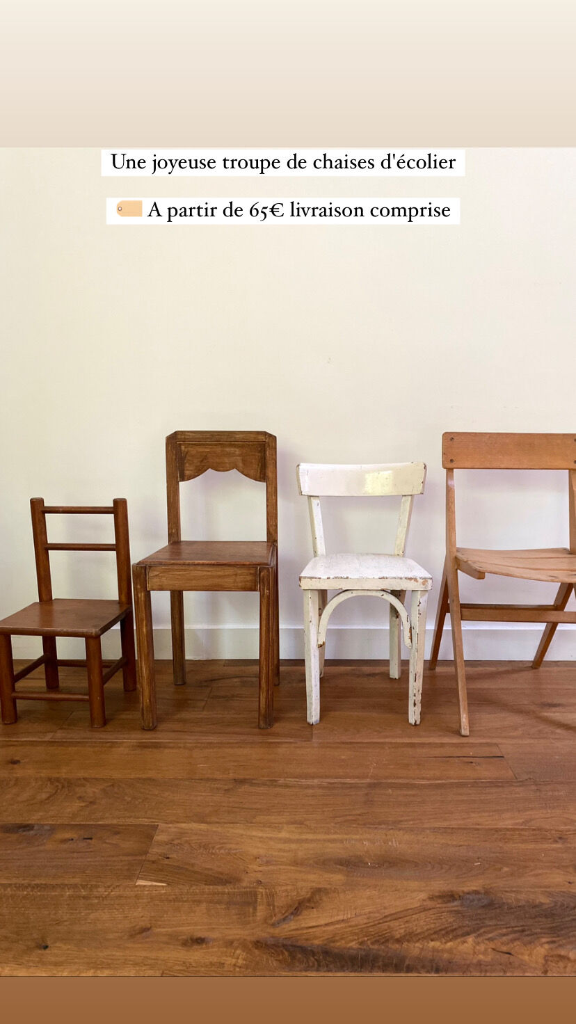 Small white wooden children's bistro chair
