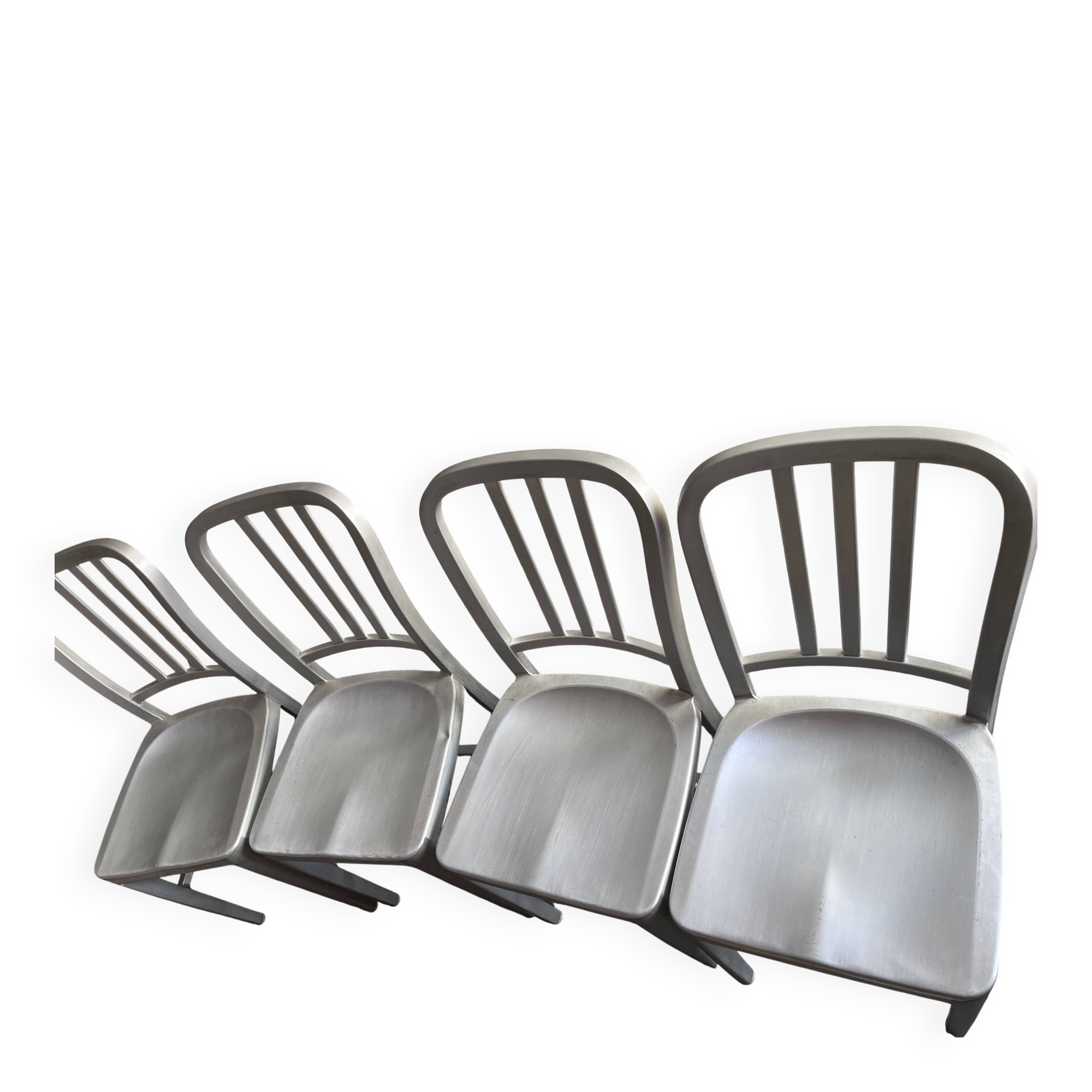 Set of 4 Alcatraz industrial loft chairs