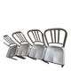 Set of 4 Alcatraz industrial loft chairs