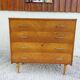 Commode vintage couleur chêne doré