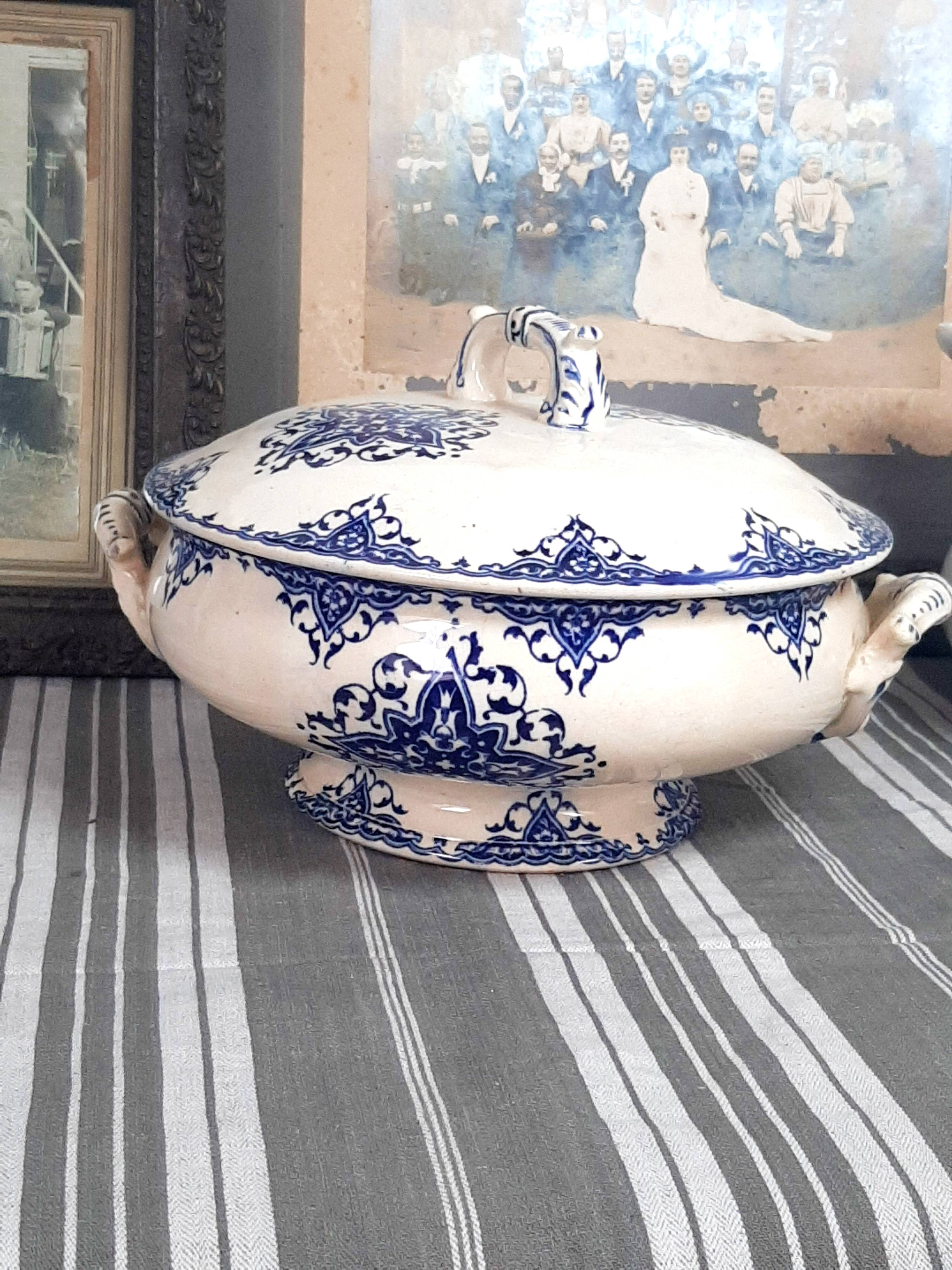 Ironstone soup tureen from the 19th century.