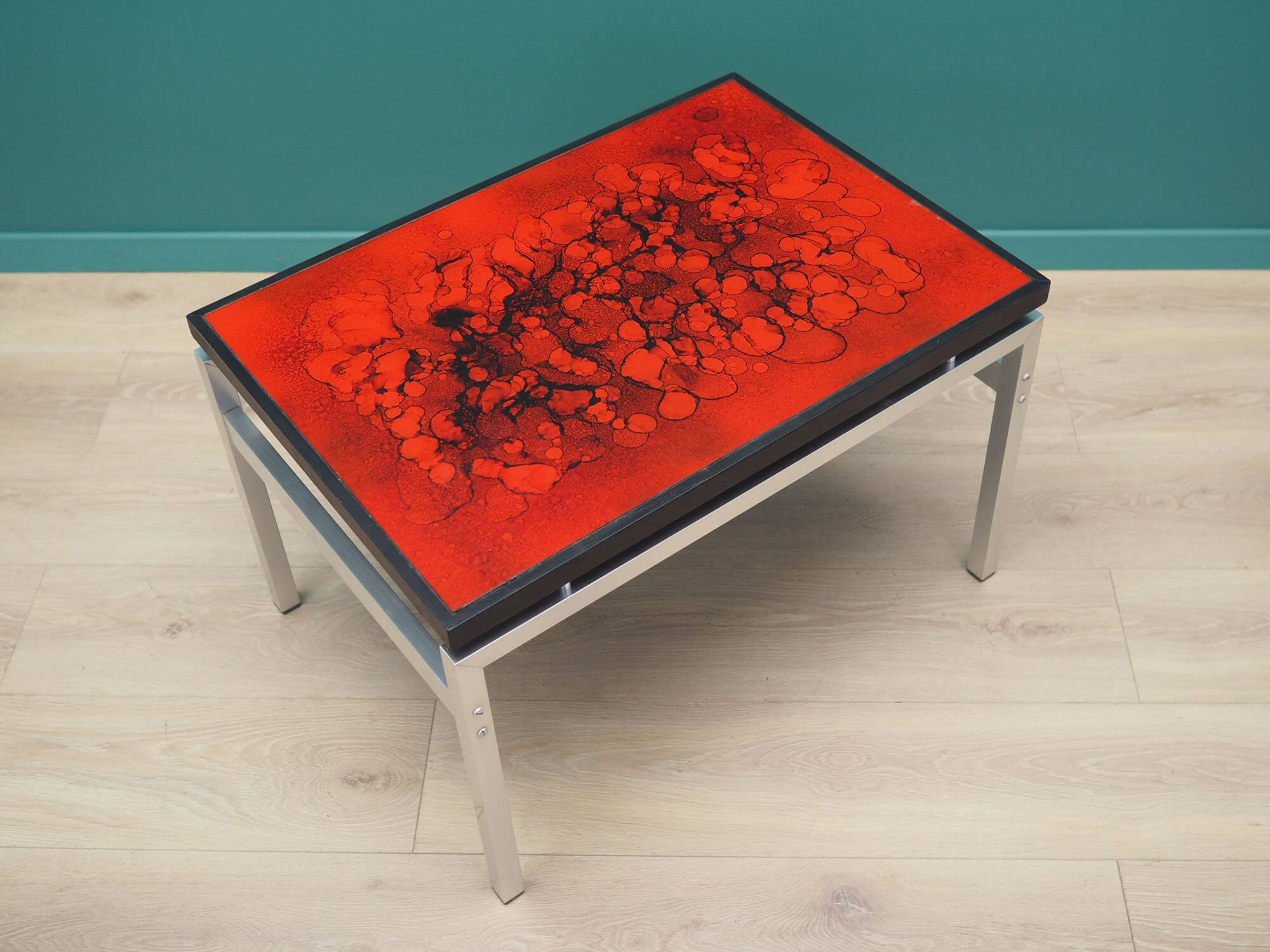 Table basse en verre, design danois, années 1970, designer : Jean Rene
