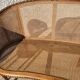 Canape banquette et 2 chaises louis xvi cannage en noyer