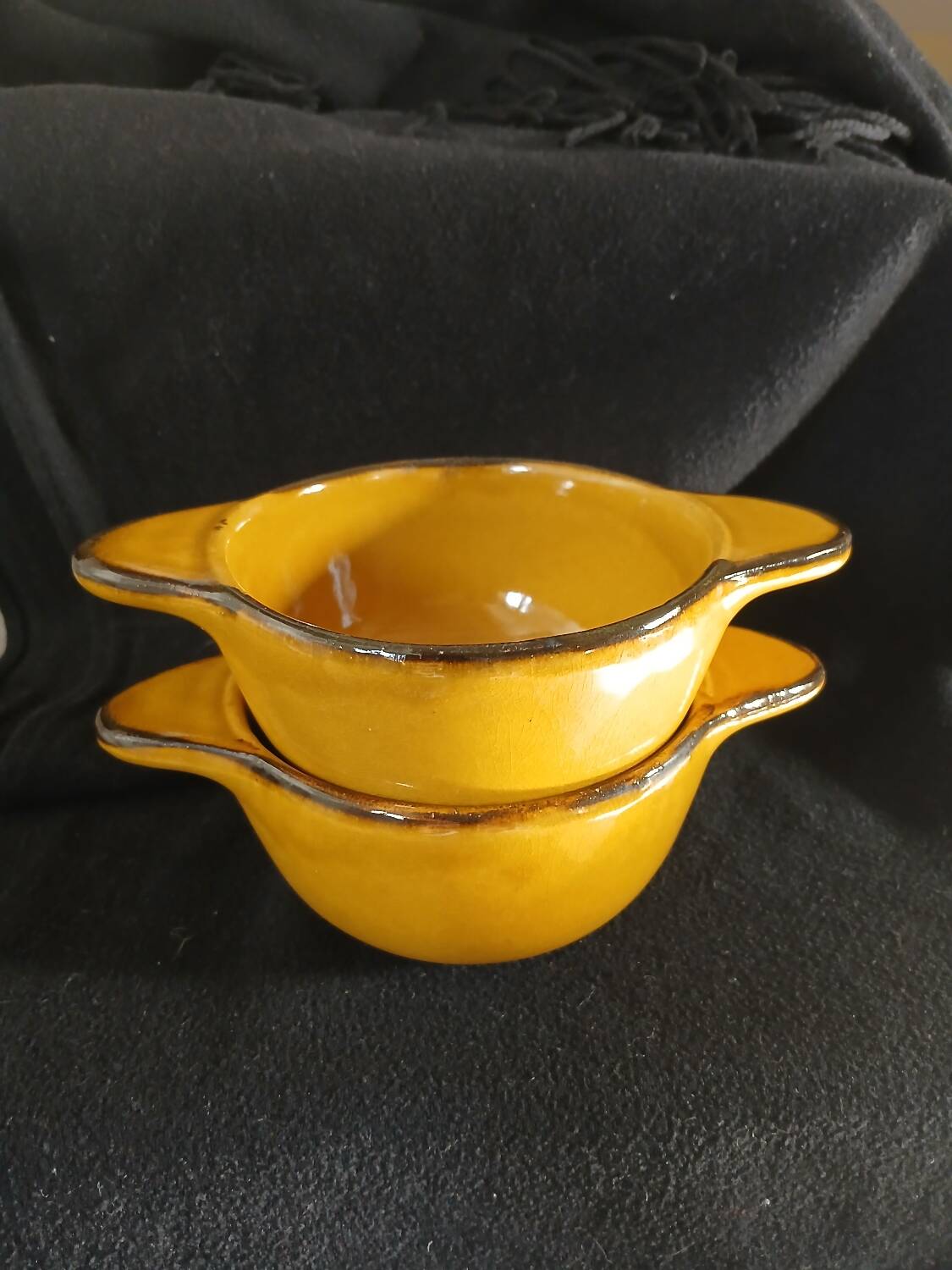 2 antique earthenware bowls