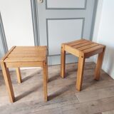 Pair of pine bedside tables