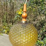Globe pendant lamp glass Empoli vintage 70s
