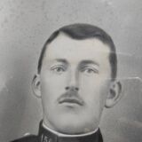 Old military photo soldier in uniform 156th Infantry Regiment WW1