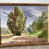 Signed forest landscape from 1992