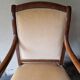 Fauteuil en acajou et placage d'acajou d'époque Restauration, vers 1820