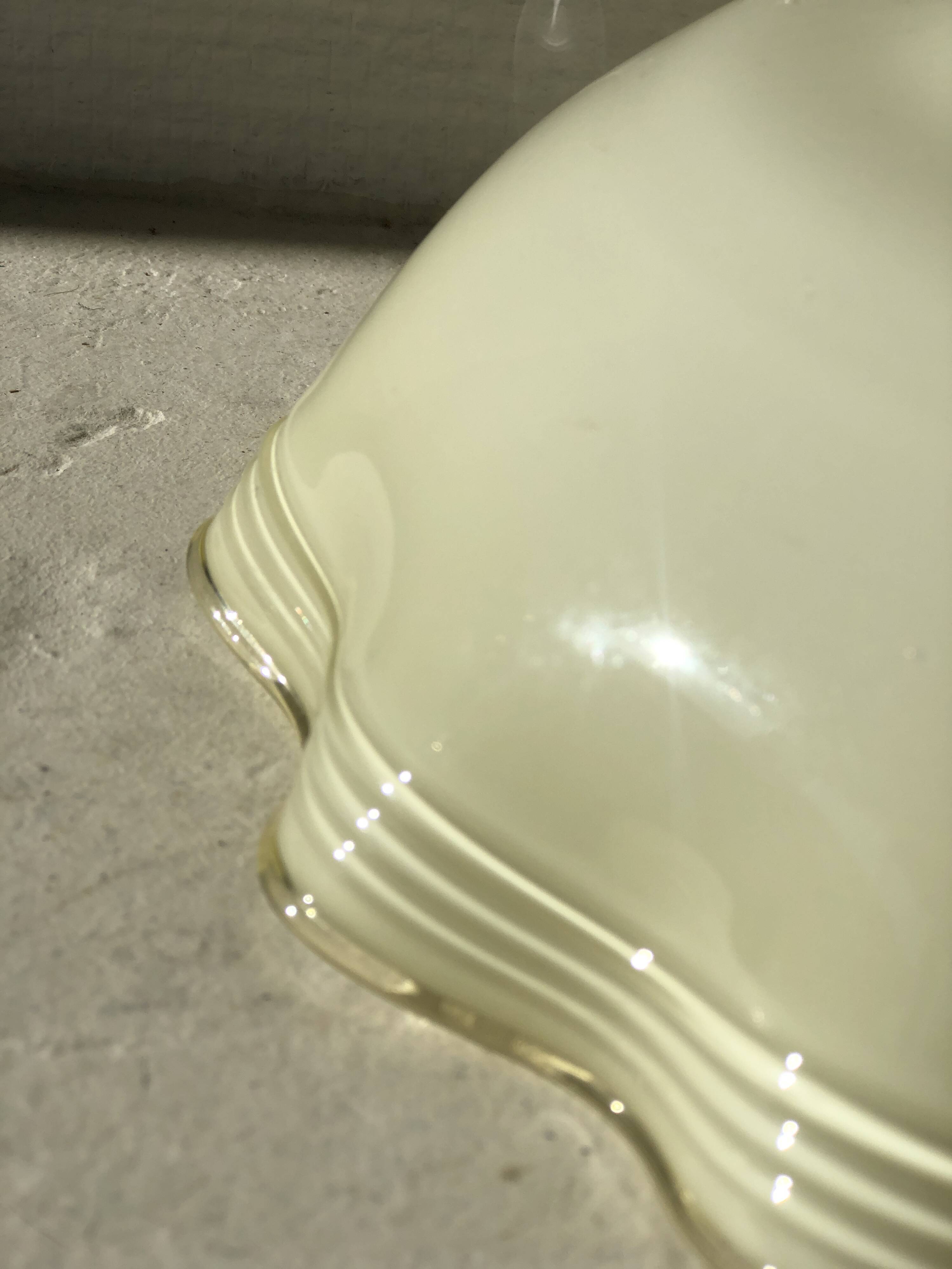 Cream-colored opaline light fixture