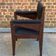 Vintage Armchair from the 70s/80s in wenge with black fabric, handmade.