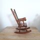 Old wooden rocking-chair for doll - 60s