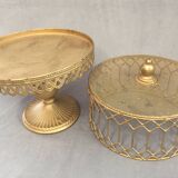 Servant Display Cake Stand Cake Sandwich Candy Bar Gold Metal