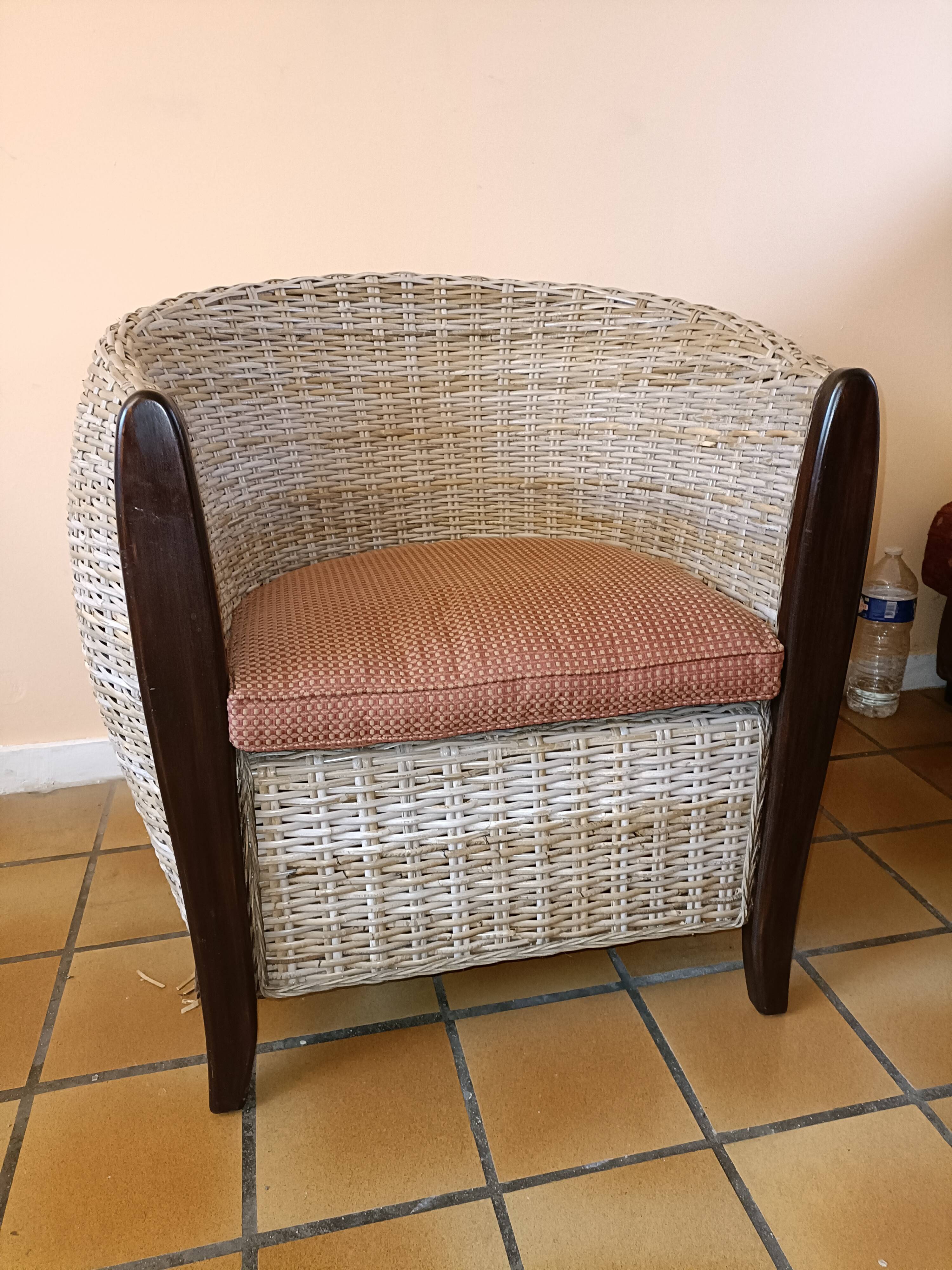 Rattan armchair modern design