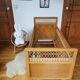 Vintage rattan child bed from the 60s