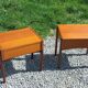 Pair of Scandinavian-style teak bedside tables from the 1970s.