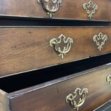 Bureau dos d'âne anglais de style Georgien datant du XIXème siècle en acajou et chêne