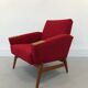 DANISH DESIGN ARMCHAIR IN WOOL & TEAK WOOD, 1970S
