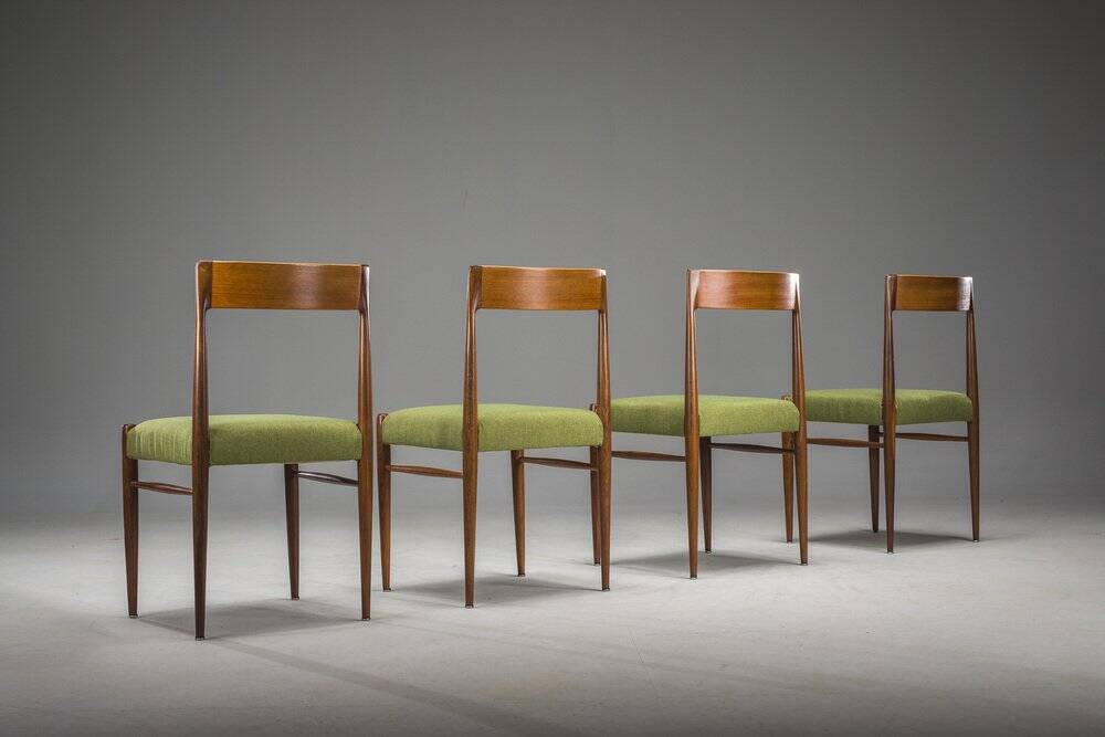 Set of 4 teak dining chairs by Lübke, 1960s