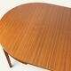 Table ronde extensible vintage en teck, années 70