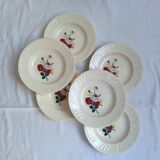 Vintage flower soup plates