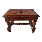 Antique footrest stool